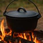 Dutch Oven auf offenem Lagerfeuer