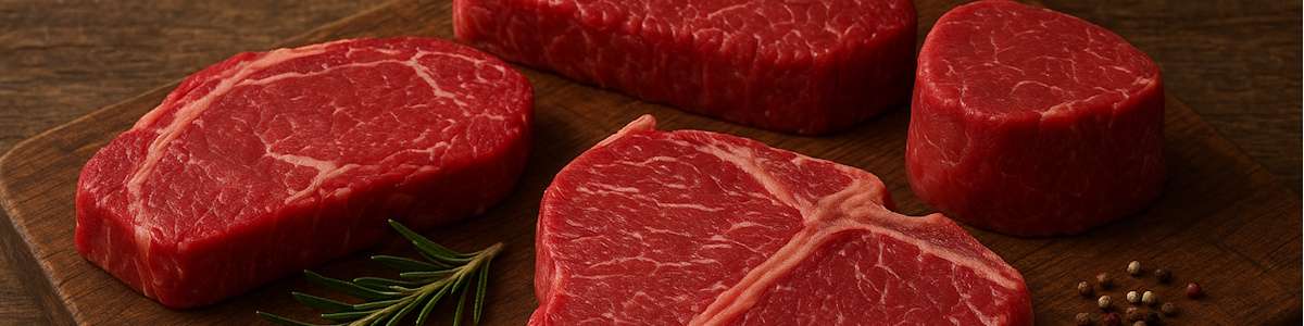 Grillpaket mit verschiedenen Steaks